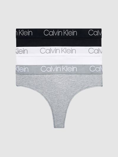 Calvin Klein Underwear HU162088 | Calvin Klein Body High Waisted Női Tanga Fekete / Fehér / Szürke